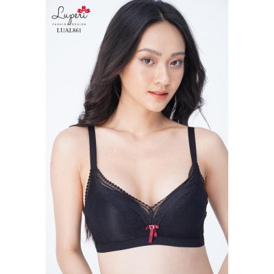 Áo Lót Nâng Ngực Nữ Không Gọng Siêu Nâng LUPERI LU3AL861 Viền Quả Đắp Ren, Phù Hợp Cho Nàng Ngực Nhỏ Và Vừa