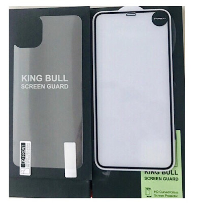 Miếng dán cường lực màn hình và Decal lưng sau cho iPhone 11 Pro (5.8") hiệu MIPOW King Bull chuẩn 9H / 0.26 mm (2 trong 1) - Hàng nhập khẩu