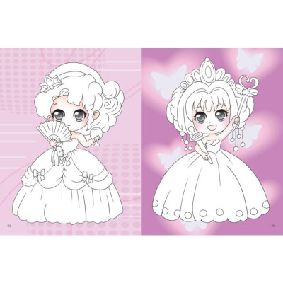 Sách - Dán Hình & Tô Màu IQ EQ CQ - Chibi Girl Tô Màu Bé Gái - Tinh Nghịch - Kèm Sticker - Combo 5 Cuốn - Việt Thư