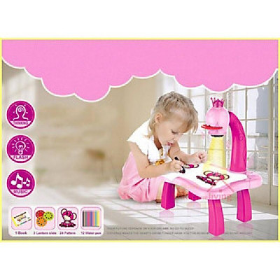 Bộ bàn đèn có máy chiếu phóng to hình cho bé tập vẽ kích thích trẻ phát triển trí não