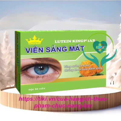 Viên sáng mắt - Lutein Kingphar , hộp 30v, tăng cường thị lực