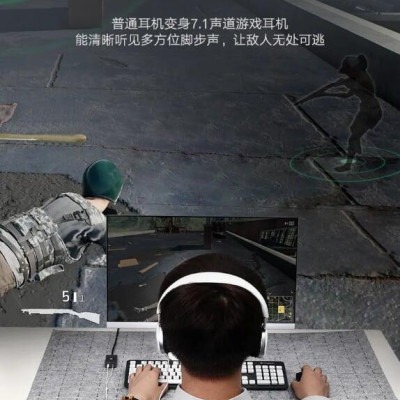 Ugreen UG50711CM190TK 1M Bộ chuyển USB âm thanh 7.1 hỗ trợ Loa + Mic - HÀNG CHÍNH HÃNG