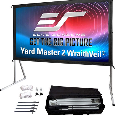 Màn Chiếu Elite Screens Dòng Yard Master 2 Dual (chiếu 2 mặt), 100 inch Tỷ lệ Khung Hình 16:9 (Vùng hiển thị 124.5 x 220.1 cm) 0.8 Gain (OMS100H2-DUAL) – Hàng Chính Hãng