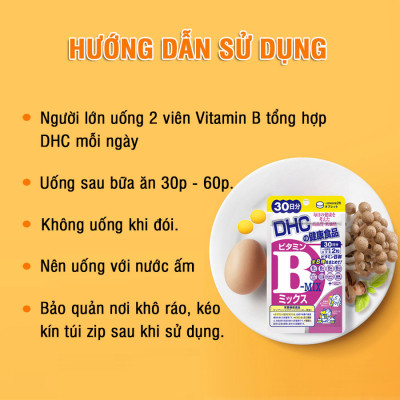 Viên Uống Vitamin B Tổng Hợp DHC 30 - 90 ngày