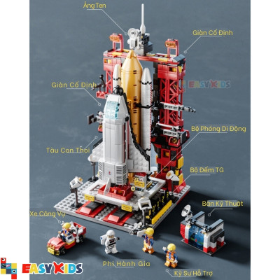 Đồ Chơi Xếp Hình Lắp Ráp Tàu Vũ Trụ Trung Tâm Điều Khiển Nhiều Chi Tiết