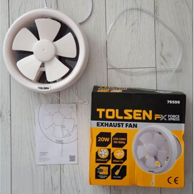 QUẠT THÔNG GIÓ 200mm, 8" TOLSEN 79599 - HÀNG CHÍNH HÃNG