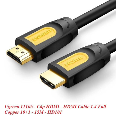 Ugreen UG11106HD101TK 15M màu Vàng Cáp tín hiệu HDMI chuẩn 1.4 hỗ trợ phân giải Full HD - HÀNG CHÍNH HÃNG