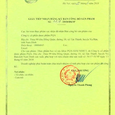 Giải Nhiệt PQA Thành Phần Từ Thiên Nhiên Giúp Thanh Nhiêt Lương Huyết Dùng Cho Người Bị Nóng Trong Hộp 125ml