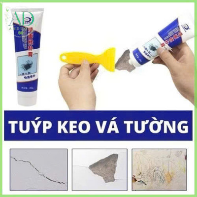combo 2 lọ Keo Vá Tường Chống Thấm LKB 250gr 1 lọ - chuyên Trám Trét Vết Nứt Khe Hở Tường