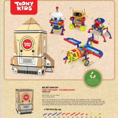 Bộ Đồ Chơi DIY TOONYKIDS Hành Tinh Xanh The Green Planet TN00524-001 [Tặng Kèm Sticker]
