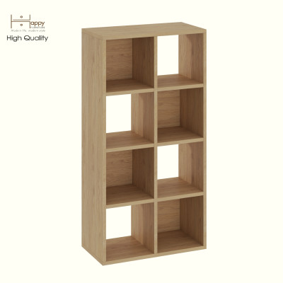 HAPPY FURNITURE , Kệ sách 8 ngăn - CHANN, KSA_105 , 54cm x 28cm x 106cm DxRxC