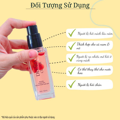 COMBO 3 Lọ Xịt Khử Mùi DEORA CLEAR Quyên Lara 50ml, Khử Mùi Hôi Nách, Ngăn Tiết Mồ Hôi