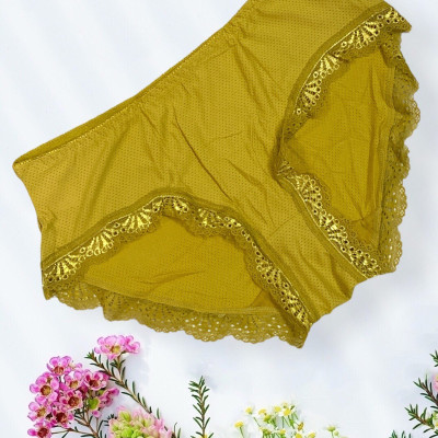 Combo 5 Quần Lót Nữ Thông Hơi Trơn Viền Ren Thái Lan 5866 – Siêu Mềm Mại, Thoáng Khí