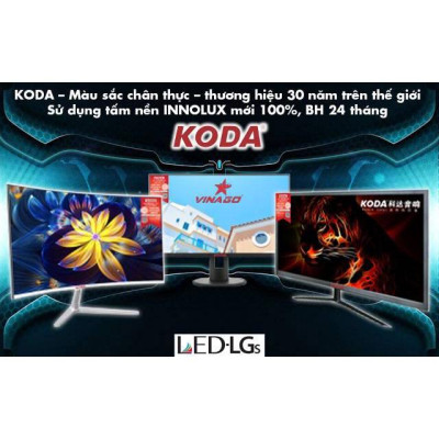 Màn hình máy tính KODA - KD-LED24 inch - Độ Phân Giải 2K - Góc Nhìn Rộng - kết nối VGA / HDMI (Đen) - Hàng Chính Hãng