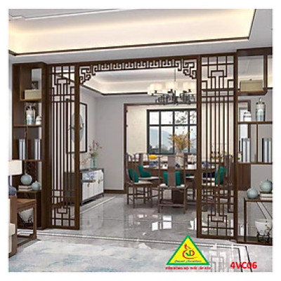 Vách ngăn bình phong , vách ngăn phòng khách nhà bếp 4VC06 - Nội thất lắp ráp Viễn Đông Adv