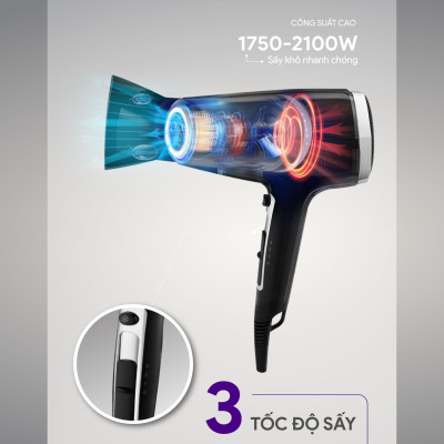 Máy sấy tóc Bluestone HDB-1846 , Công Suất 2100W , Hàng chính hãng