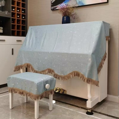 Bộ khăn phủ đàn piano cơ phong cách Châu Âu cổ điển sang trọng chống bụi chống xước - Hàng chính hãng