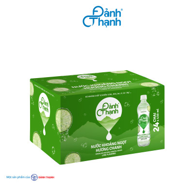 Thùng 24 chai Nước Khoáng Thiên Nhiên Có Ga Đảnh Thạnh Khoáng Chanh 430ml