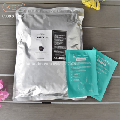 Bột Mặt Nạ Dẻo Than Hoạt Tính Sạch Lỗ Chân Lông Bã Nhờn ADEL Hàn Quốc 1kg