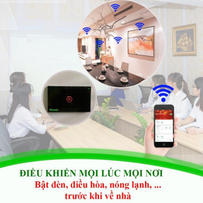 Công Tắc Thông Minh Kèm Ổ Cắm Hunonic Đen-Trắng│Công Tắc Cảm Ứng Đế Âm Chữ Nhật -2022