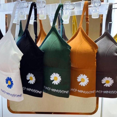 Áo Bra Hoa Cúc Họa Mi Thun Gân Hottrend Cá Tính