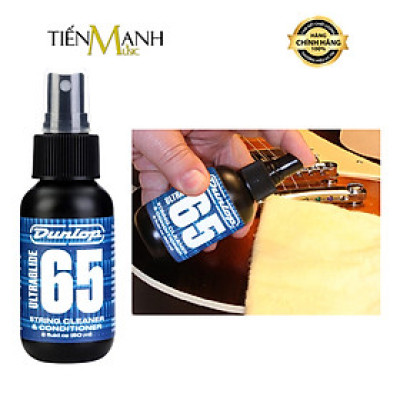 USA Dunlop 6582 Dầu Lau Dây Đàn Guitar Ultraglide 65 String Cleaner & Conditioner Hàng Chính Hãng - Kèm Móng Gẩy DreamMaker