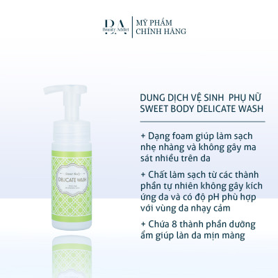 Dung dịch vệ sinh phụ nữ mùi thảo mộc Sweet Body Delicate Wash
