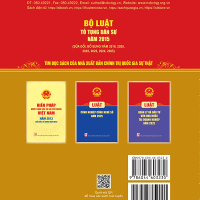 Bộ luật Tố tụng dân sự năm 2015 (Sửa đổi, bổ sung năm 2019, 2020, 2022, 2023, 2024, 2025)