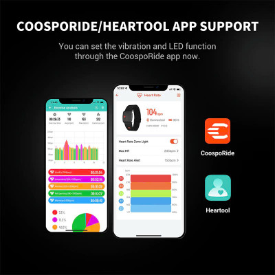 Cảm Biến Nhịp Tim Đeo Tay Cho VĐV Chuyên Nghiệp Coospo HW9 Calories HRM ANT+ BLE5.0 IPX67 Tương Thích Garmin Bryton IGPSPORT