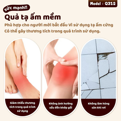 BG Tạ Bình Q312 - 4KG Cao Su Mềm, chuông Ấm, Tạ Ấm