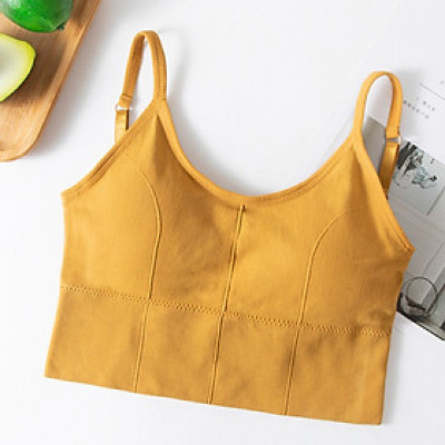 Large U-shaped beauty back underwear female camisole undershirt one piece with chest pad summer inside can be worn outside bottoming shirt bra