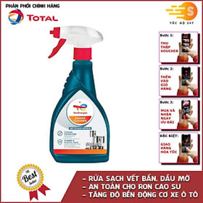 Chai xịt vệ sinh khoang động cơ, lốc máy xe ô tô Total Energies TE-EC500 - Đánh bay vết bẩn, dầu mỡ nhờn, An toàn cho ron cao su, nhựa, dây điện