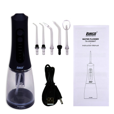 Máy Tăm Nước Cầm Tay Chính Hãng Lorca TA 9109WT Vệ Sinh Răng Miệng, Bộ 5 Đầu Tăm, 5 Chế Độ Sử Dụng