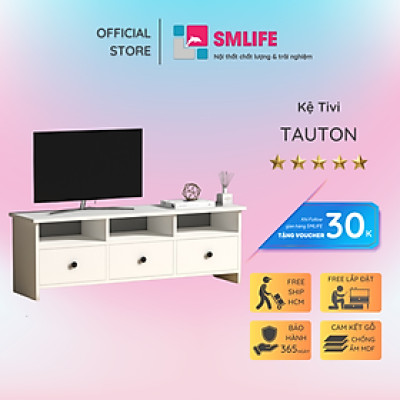 Kệ để tivi gỗ cho phòng khách gia đình SMLIFE Tauton