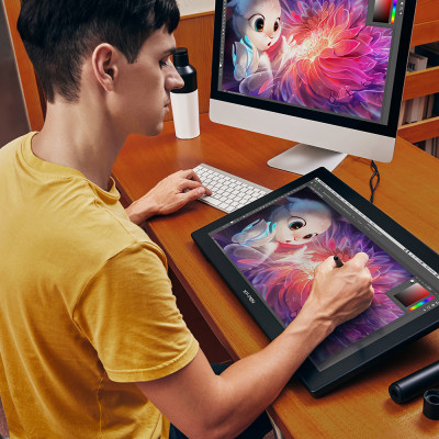 Bảng vẽ màn hình XP-PEN ARTIST 22 V2 (Thế hệ 2) Full HD cảm ứng nghiêng, kết nối TYPE C - Hàng chính hãng