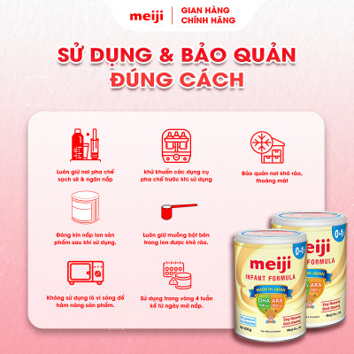 Combo 1 Hộp Sản Phẩm Dinh Dưỡng Công Thức Meiji Infant Formula EZcube (540g) Và 1 Hộp Meiji Infant Formula (800g)