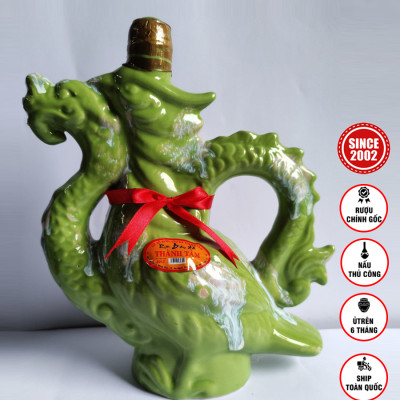 Đặc Sản Bình Định - Rượu Bàu Đá Thành Tâm Thuyền Chim (Màu xanh ngọc) 700ml - OCOP 3 Sao