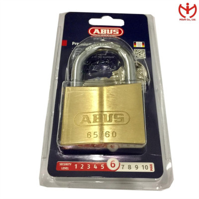Ổ khóa ABUS 65/60 thân đồng 60mm chìa răng cưa - MSOFT