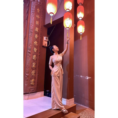 ĐỒ LAM ĐI CHÙA THIẾT KẾ CAO CẤP SJ23 Cúc Vải **