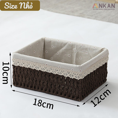 Giỏ Mây Đựng Đồ, Giỏ Đựng Đồ Ăn Vặt ANKAN, Phù Hợp Các Phòng Spa, Khách Sạn Và Trang Trí Trong Nhà
