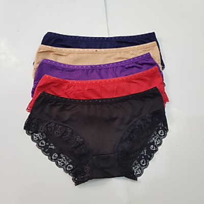 combo 5 quần lót thông hơi viền ren 6034 siêu đẹp fom từ 45-55kg