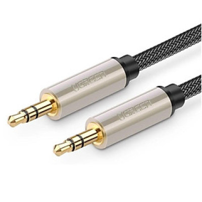 Ugreen UG40788AV125TK 20M màu Đen Cáp âm thanh 2 đầu 3.5mm dương đầu bọc kim loại cao cấp - HÀNG CHÍNH HÃNG