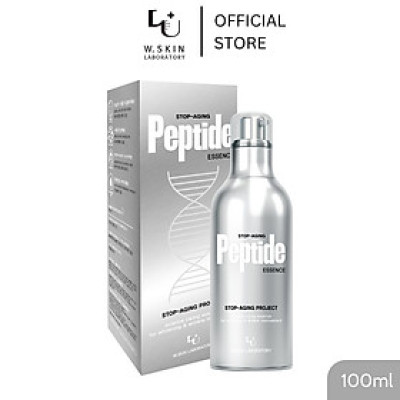Tinh chất Peptide W.Skin Laboratory giảm nhăn, căng bóng da STOP-AGING PEPTIDE ESSENCE (100ml) {có tem phụ nhập khẩu chính ngạch}