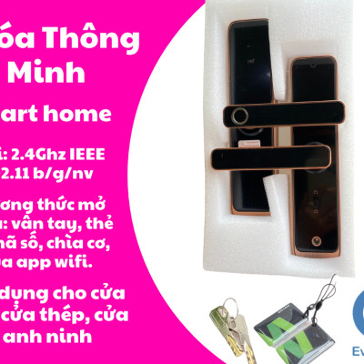 Khóa Cửa Thông Minh - OMG - Khóa Cửa Thông Minh - model X9 Tính Năng Sử Dụng Qua App Điện Thoại mạng wifi