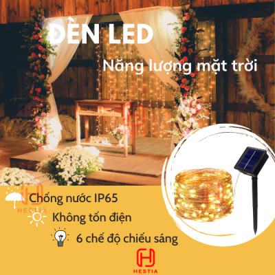 Đèn led dây năng lượng mặt trời T-Light 10 mét, 20 mét cho không gian Nhà, Quán Cafe, Ban Công, Sân Thượng Siêu Chill...