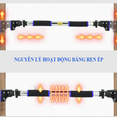  Xà đơn treo tường, gắn cửa điều chỉnh 72cm - 105cm và 93cm-140cm nặng 2kg, 2.5kg(tặng găng tay tập xà dày)