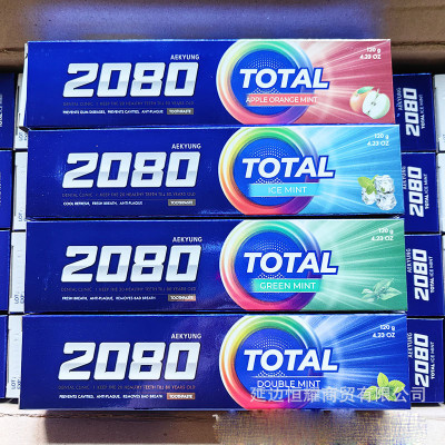 Kem đánh răng 2080 Total Green Mint Hàn Quốc bảo vệ răng nướu toàn diện, trắng răng, sạch mảng bám 120gr