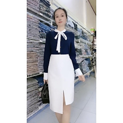 Set sơ mi kèm váy cao cấp dễ thương cá tính.