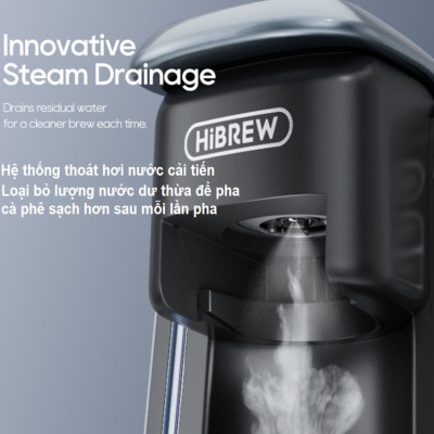 Máy pha cà phê 4 trong 1, Espresso, Viên Nén Nespresso, Nescafe Dolce, Kcup Thương hiệu Mỹ cao cấp HiBREW - H6 - HÀNG CHÍNH HÃNG