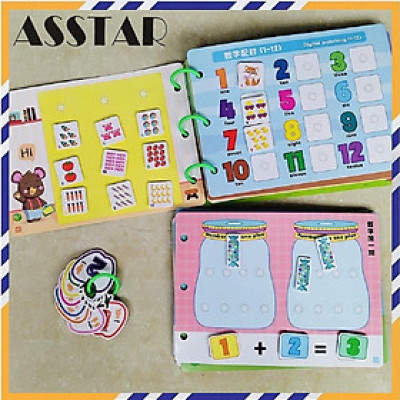 Đồ Chơi Trẻ Em, Học Liệu Bóc Dán Montessori, Sách Bóc Dán Toán Học, Asstar Đồ Chơi Giáo Dục